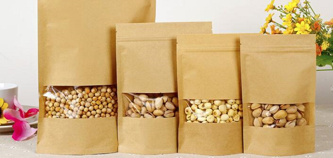 kraft stand up pouches